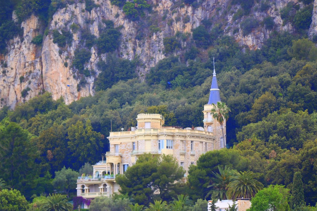 Beautiful Castle over the hills as seen from the road.