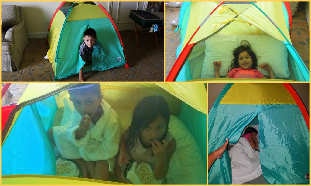 The tent was a hit. Plus, popcorn.... kids don't wanna leave:)